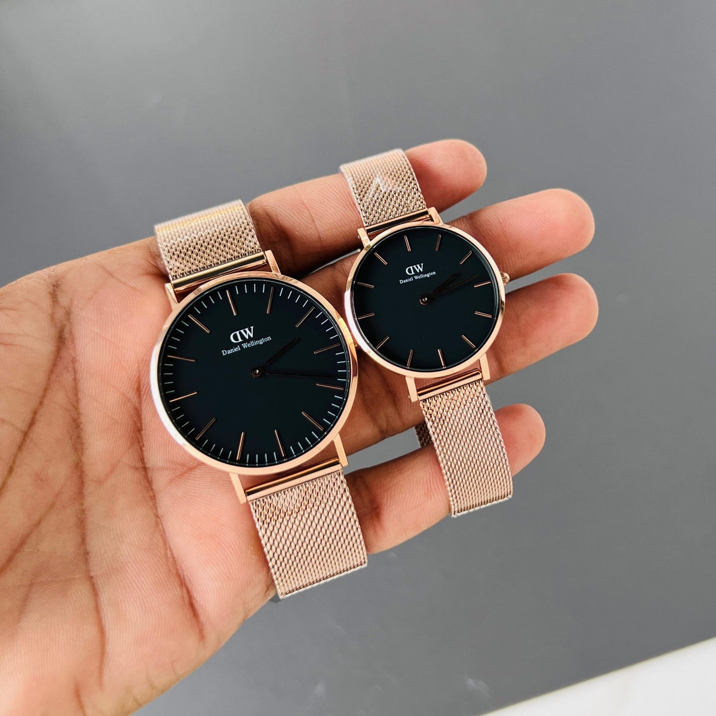 Daniel Wellington Classic Petite Gold Set | Black Dial Edition