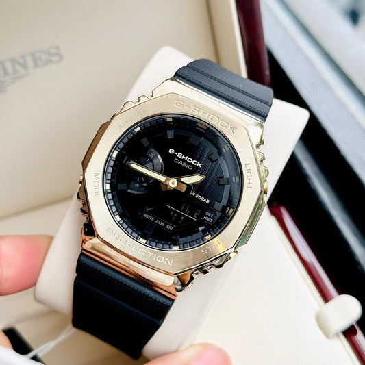G-SHOCK GM-2100 – Full Metal Gold Bezel | Black Dial Octagon Beast