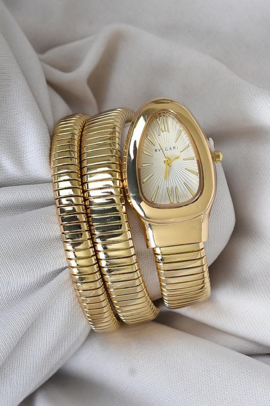 BVL SERPENTINE - GOLD STRAP SPIRAL - Black Dial