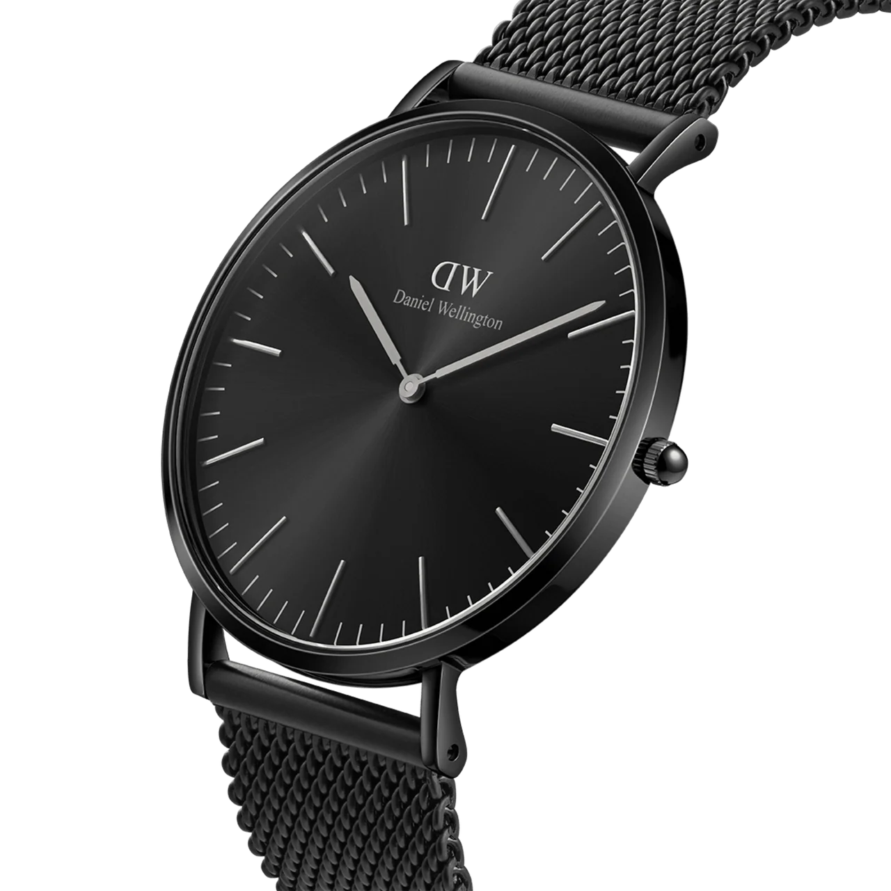 Daniel Wellington Classic Petite Couple Set | Black Mesh Edition