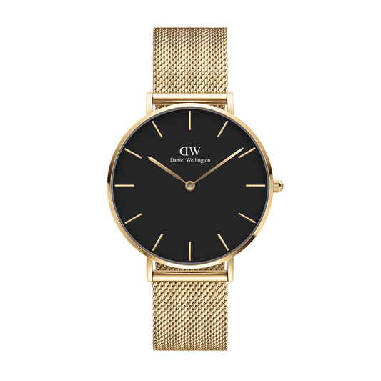 Daniel Wellington Classic Petite Gold Set | Black Dial Edition