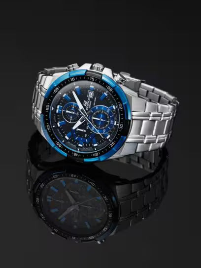 Casio Edifice EFR-539 | Silver Blue Sport Edition