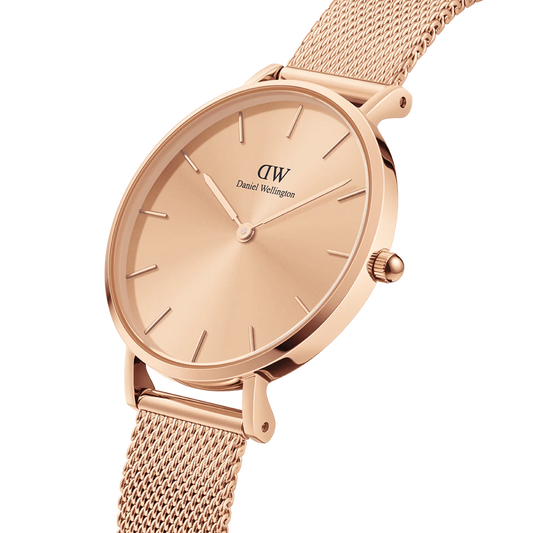 Daniel Wellington Classic Petite Melrose Couple Set | Rose Gold Mesh