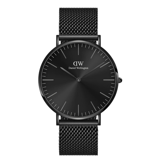 Daniel Wellington Classic Petite Couple Set | Black Mesh Edition
