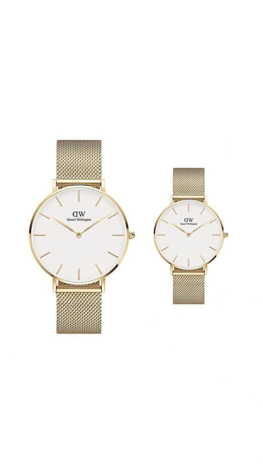 Daniel Wellington Petite Bondi Gold Set | White Dial & Gold Mesh