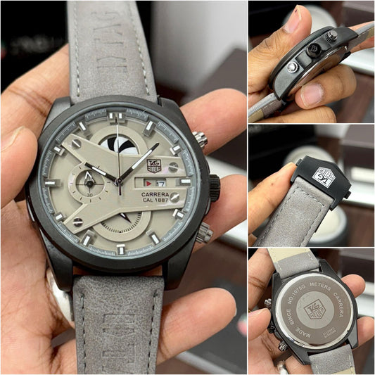 Tag Heuer Carrera Cal 1887 - Grey Leather Belt