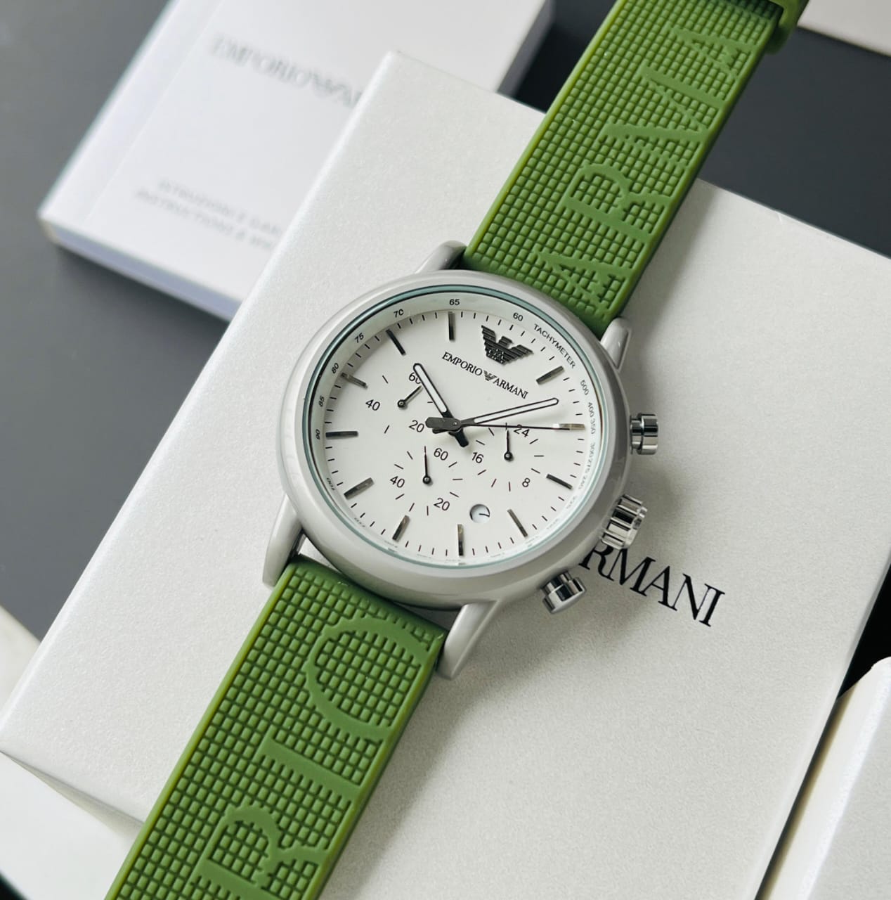 Armani-AR1807 Luigi Green Strap (Chronograph Watch)