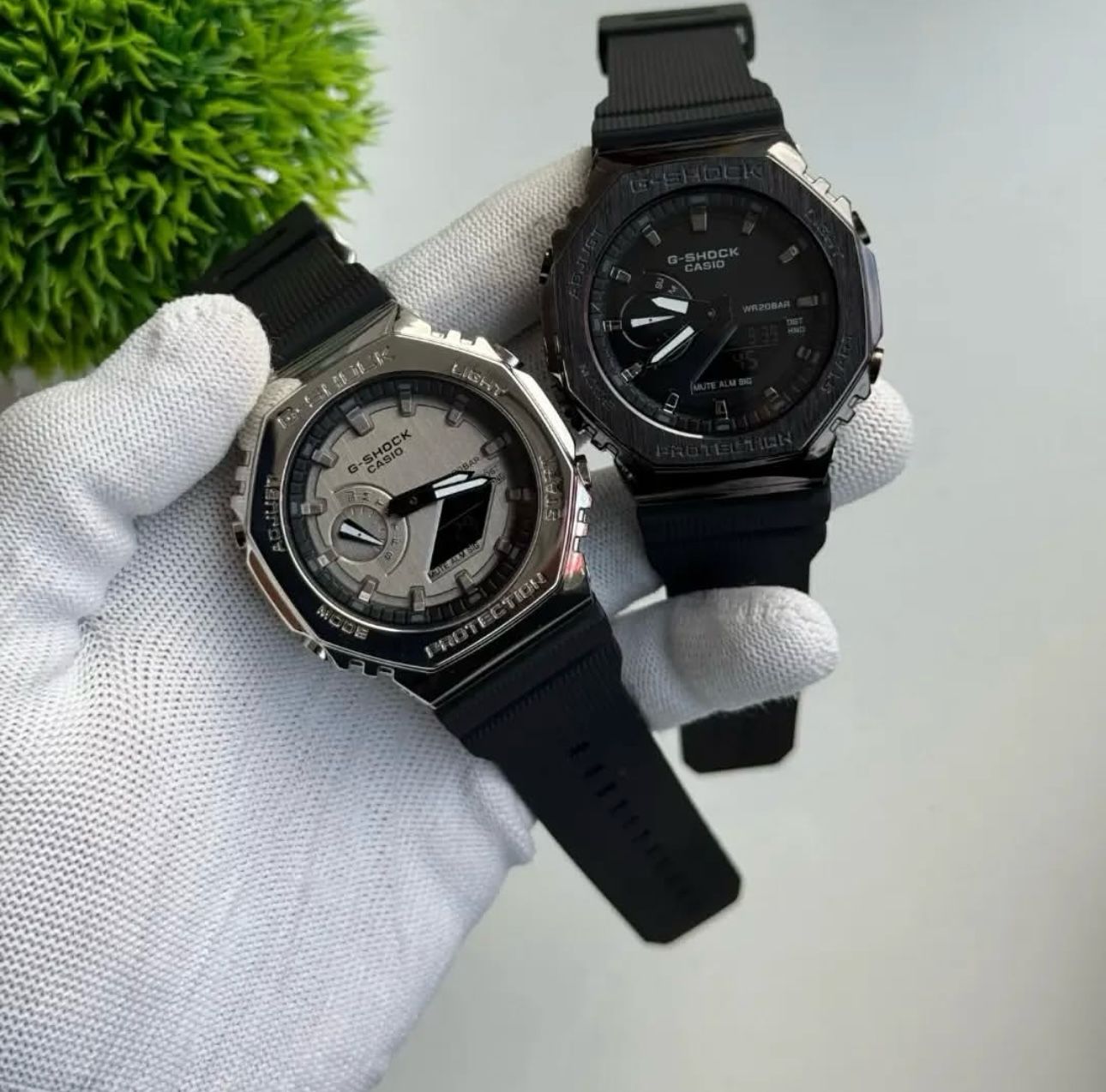 G-SHOCK-2100 METAL SILVER-BLACK