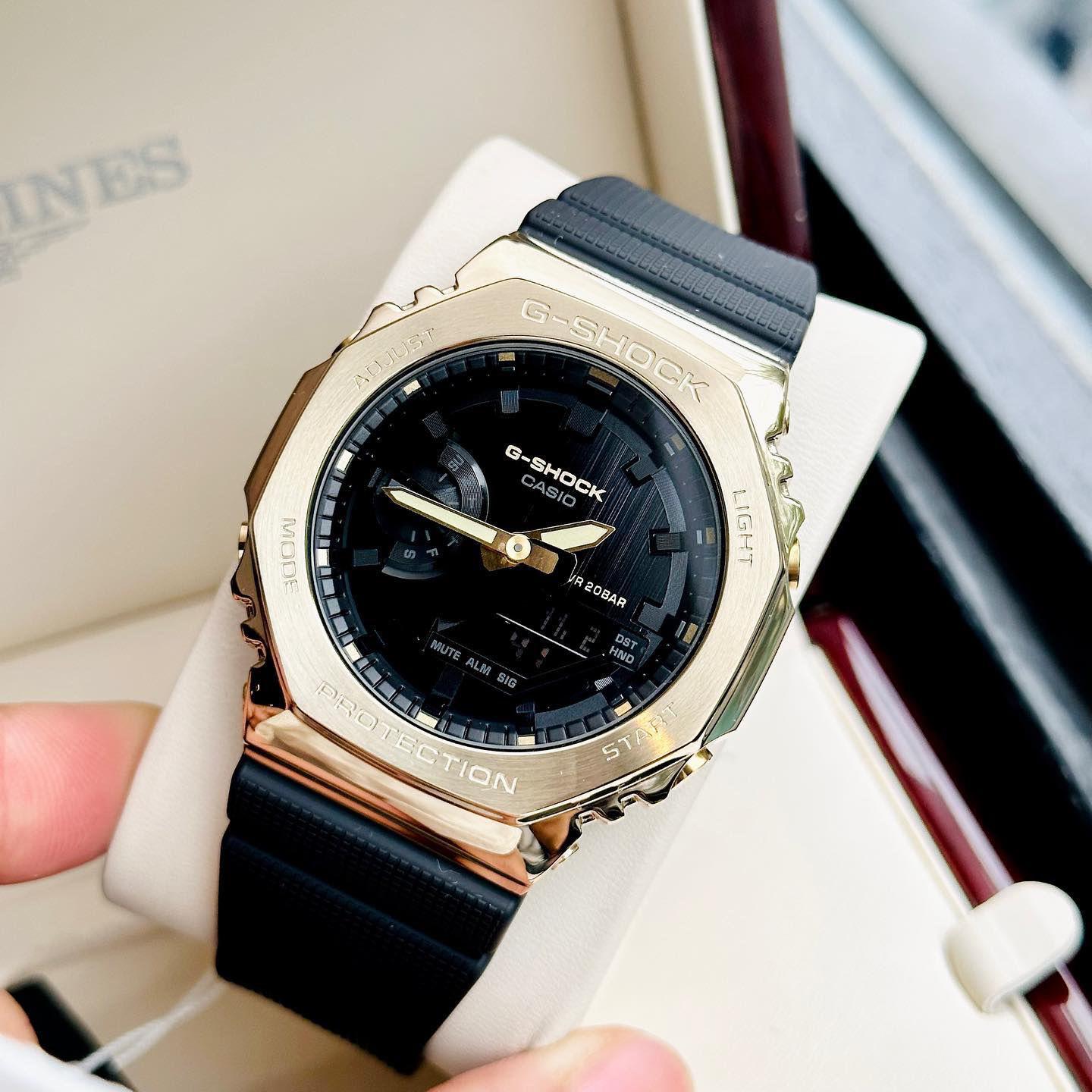 G-SHOCK GM-2100 – Full Metal Gold Bezel | Black Dial Octagon Beast