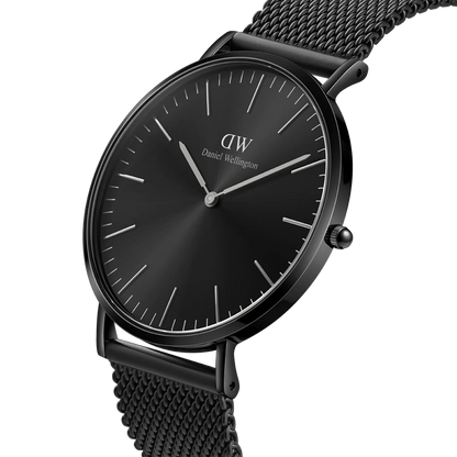 Daniel Wellington Classic Petite Couple Set | Black Mesh Edition
