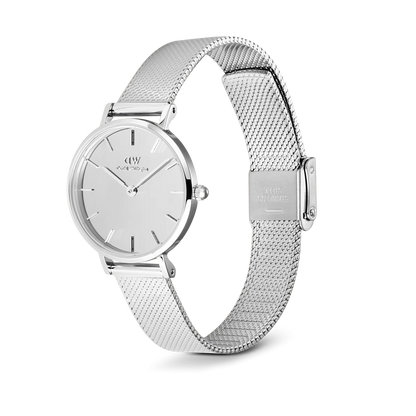 Daniel Wellington Classic Petite Couple Set | Silver Mesh Edition