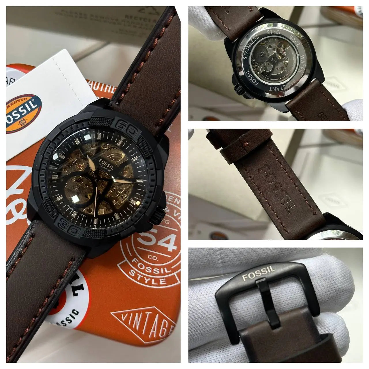 Fossil Brown leather Automatic  Me3219