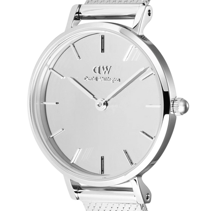 Daniel Wellington Classic Petite Couple Set | Silver Mesh Edition